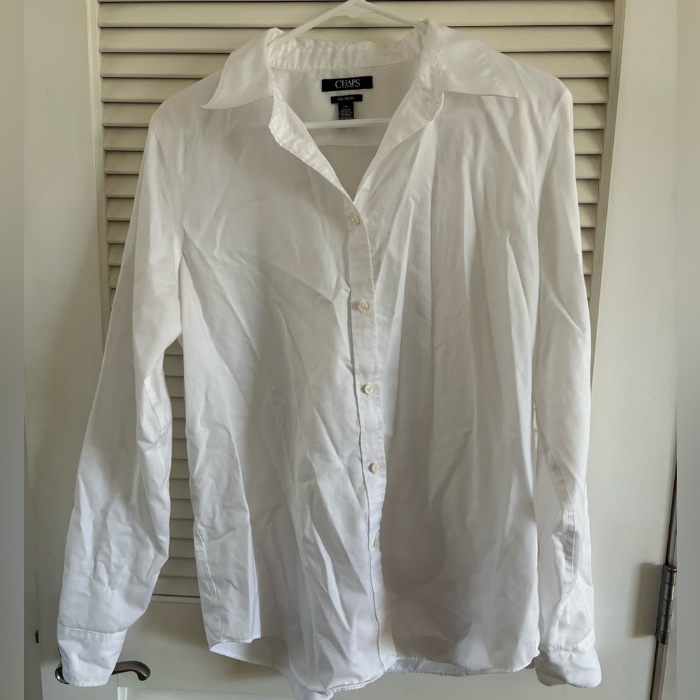 Chap’s Cotton White Button Down Dress Shirt